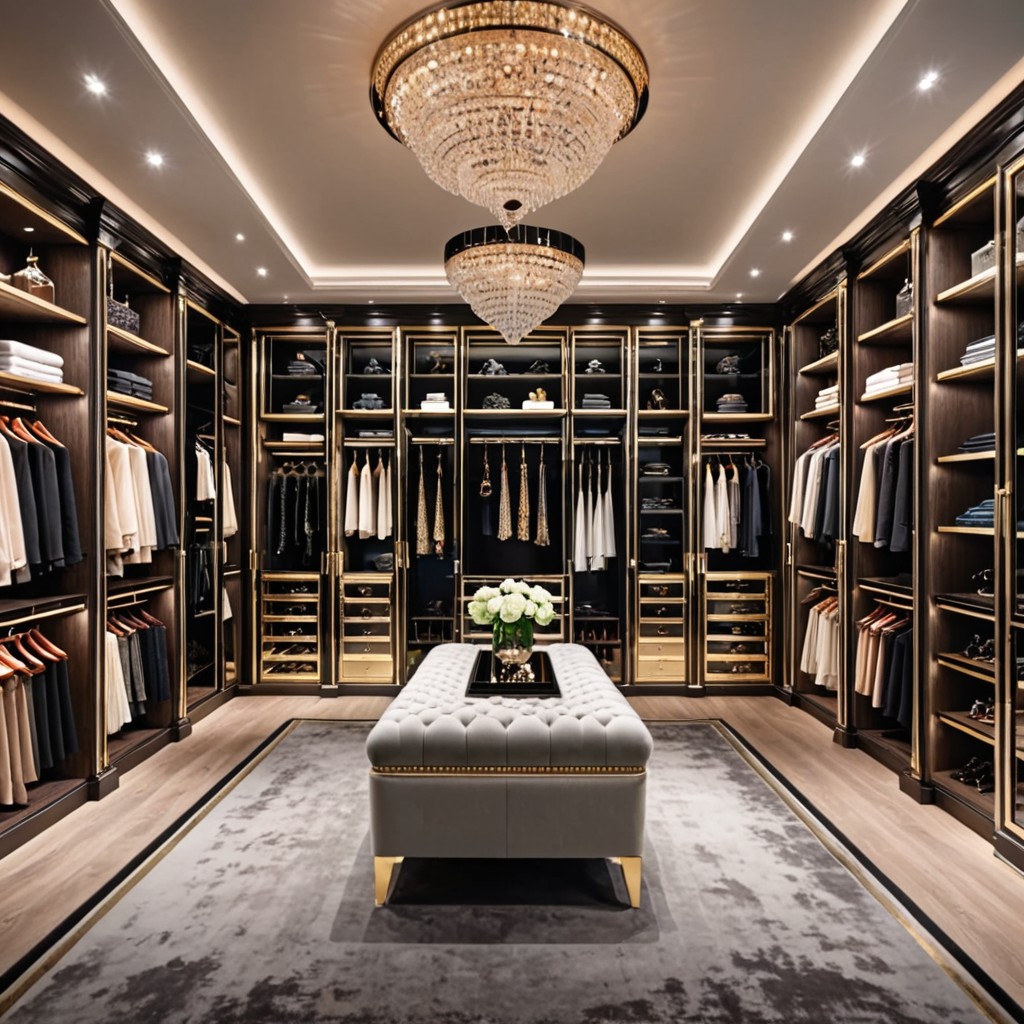 Luxurious Living Spaces: Designing a Glamorous Walk-In Closet