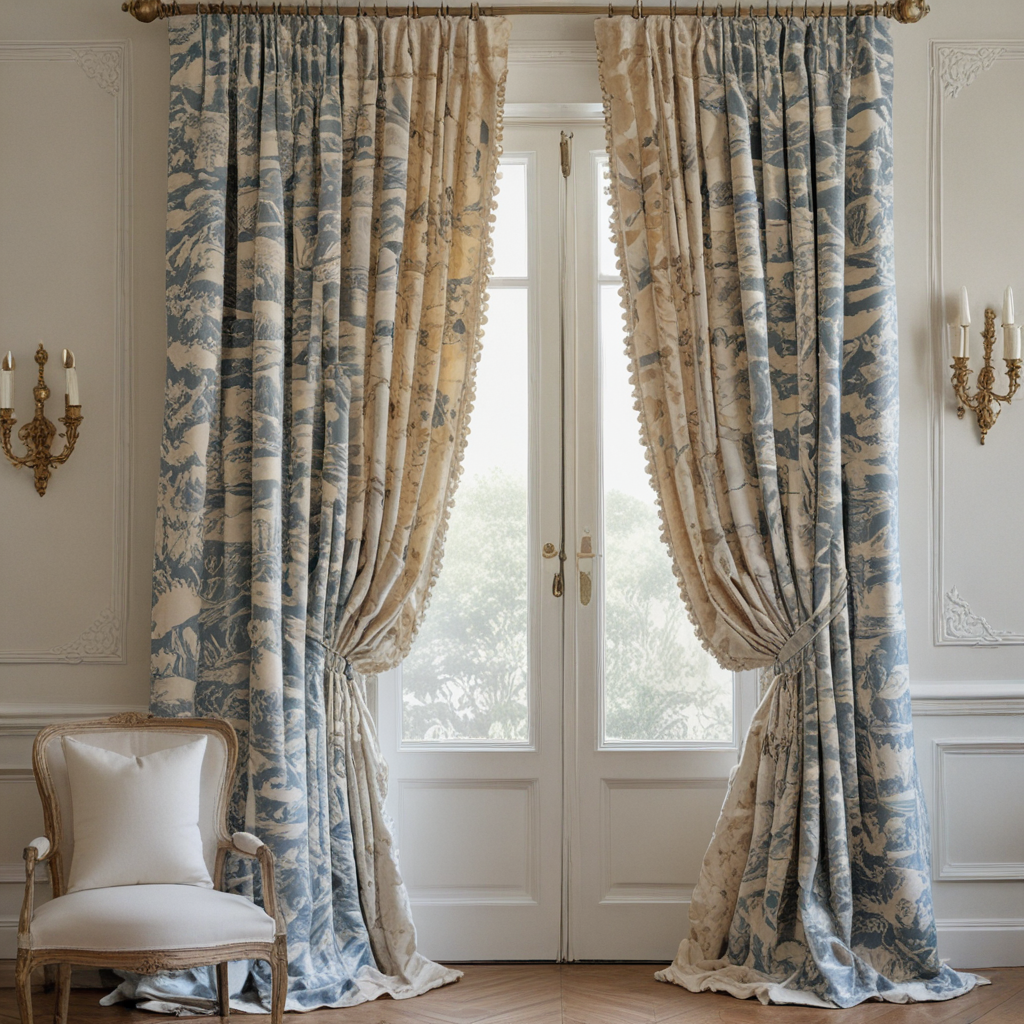 Vintage Charm: Toile de Jouy Patterns in French-Inspired Curtains