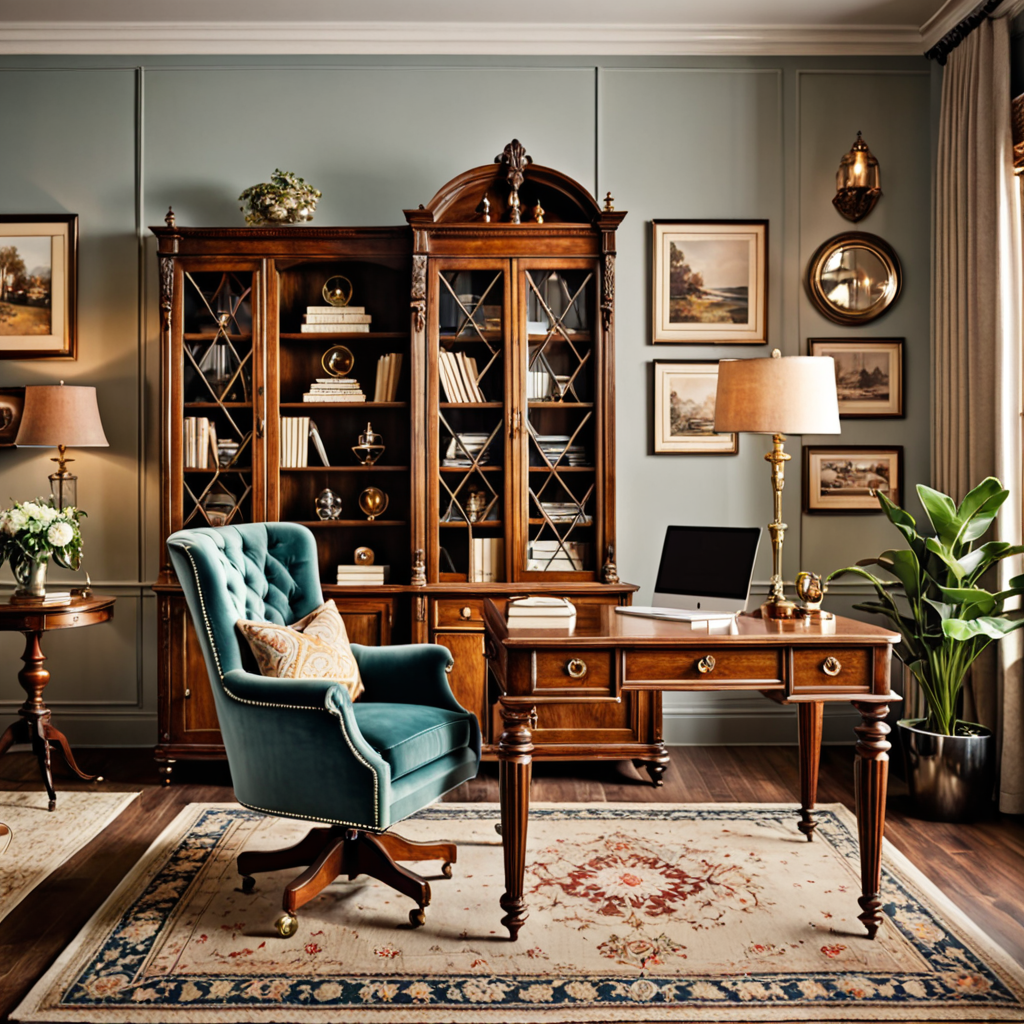 Vintage Revival: Nostalgic Comfort Home Office Design
