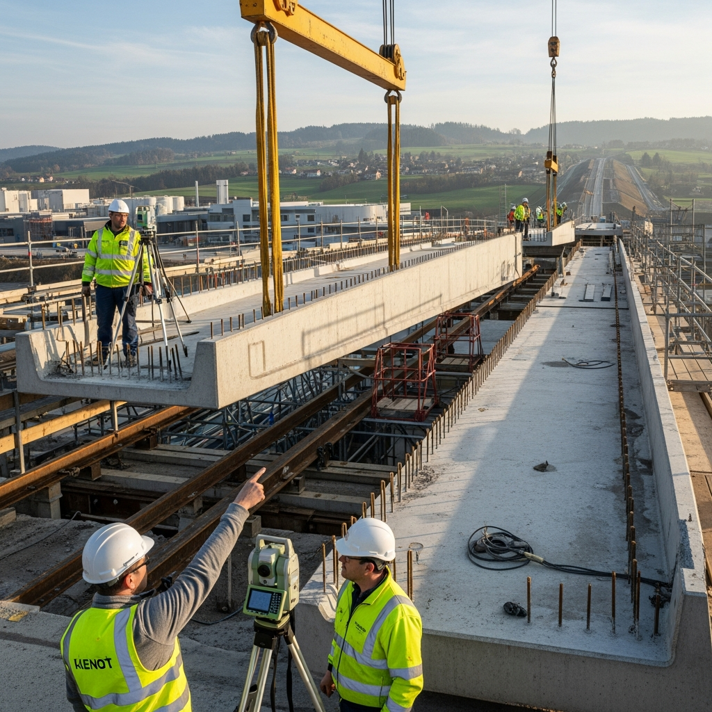 Pont et infrastructure routière réalisés par entreprise de génie civil suisse, montrant expertise technique Pont et infrastructure routière réalisés par entreprise de génie civil suisse, montrant expertise technique