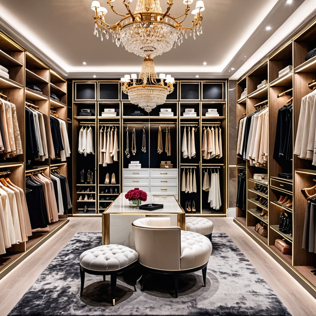 Luxurious Living Spaces: Designing a Glamorous Walk-In Closet
