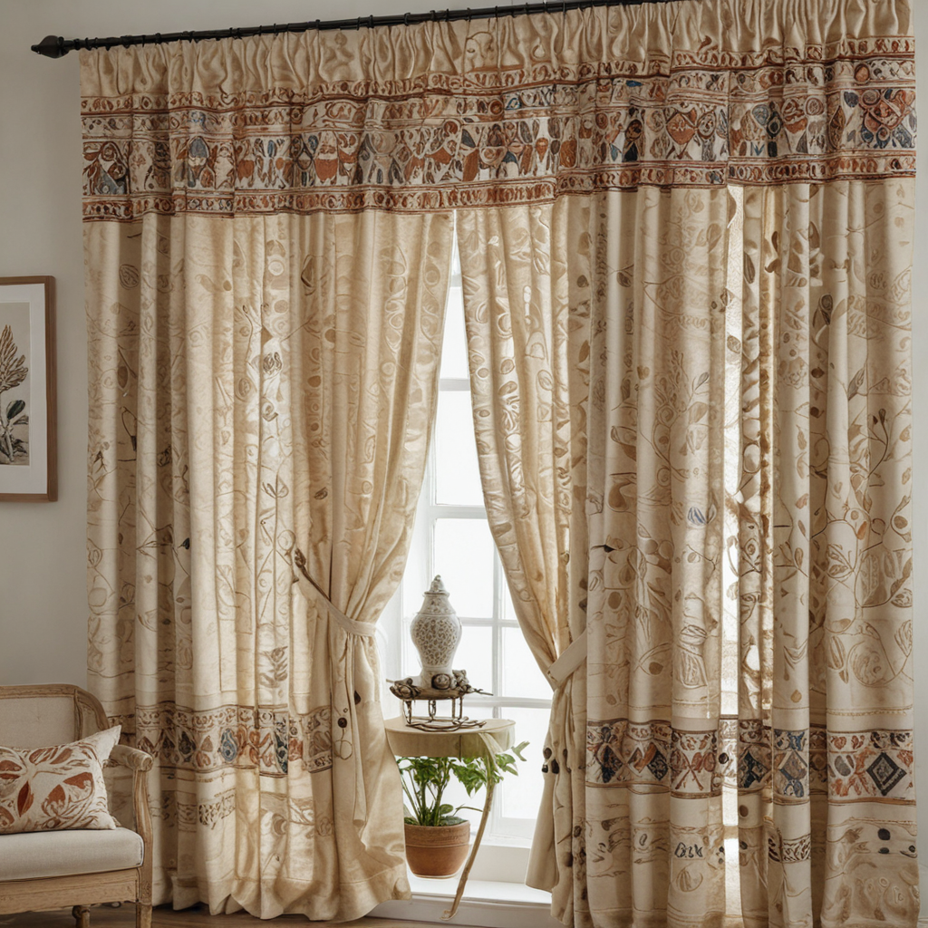 Boho Chic: Tribal Embroidery Details in Global Window Treatments