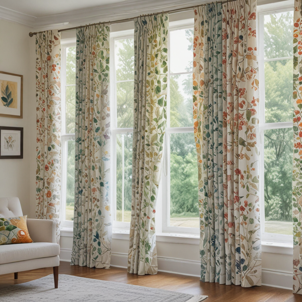 Artistic Expression: Watercolor Patterns in Window Treatments