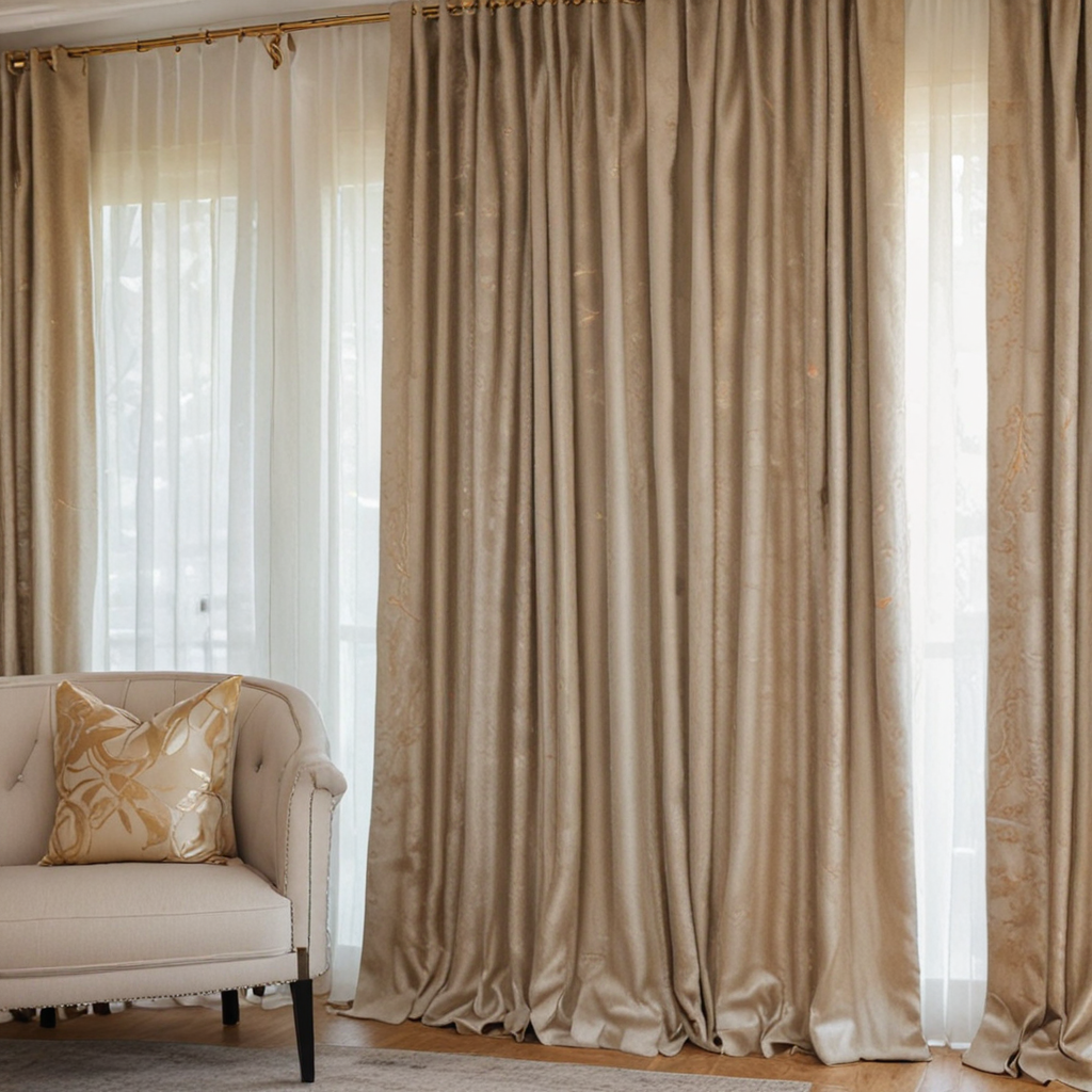 Contemporary Elegance: Metallic Thread Accents in Modern Curtains
