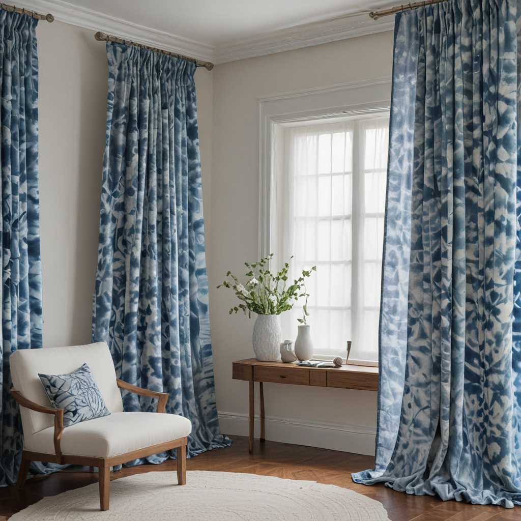 Artisanal Elegance: Hand-Dyed Shibori Curtains for a Unique Look
