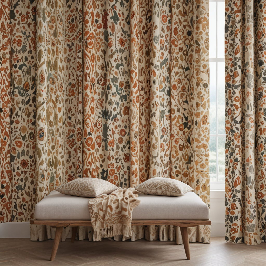Global Fusion: Ikat Patterns in Bohemian-Inspired Window Coverings